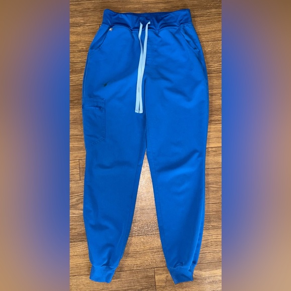 Figs Pants - Figs Jogger Scrub Pants Small Blue - Stain/Broken zipper